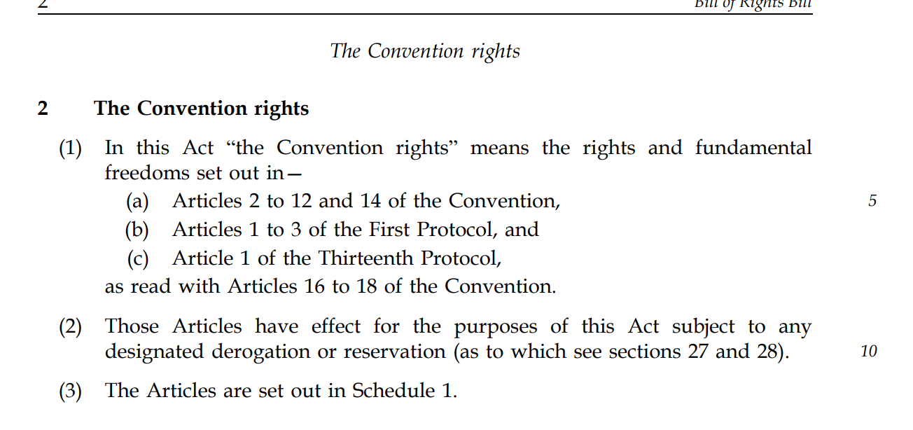 A First Glance At The Bill Of Rights Bill The Law And Policy Blog   Screenshot 2022 06 22 At 16.08.15 